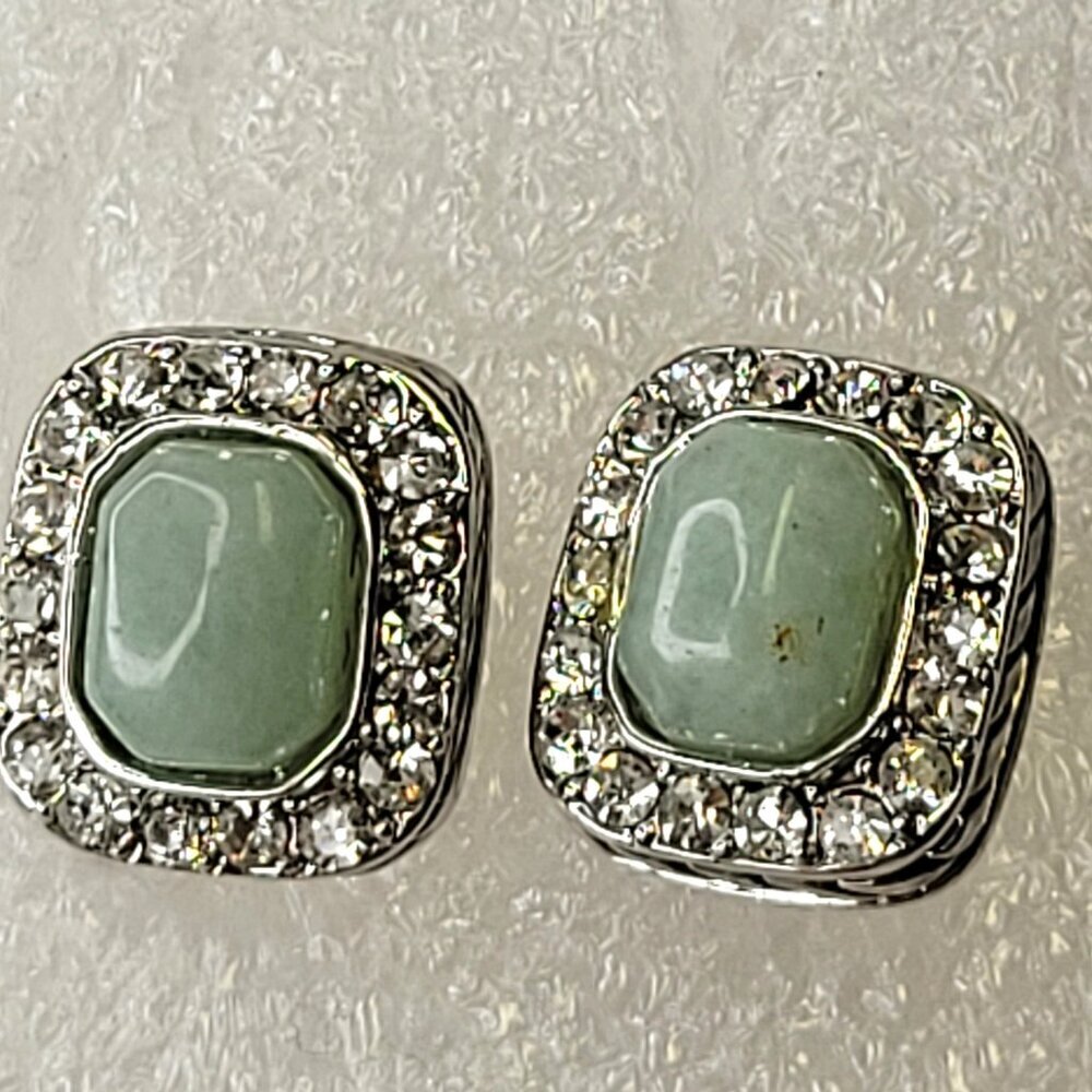 Mini Jade Green Earrings